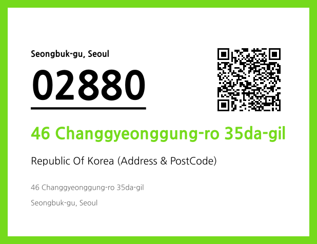 Address and Postal Code QR Code Image (CC BY 4.0)