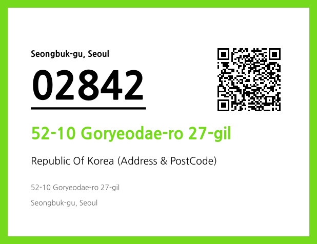 Address and Postal Code QR Code Image (CC BY 4.0)
