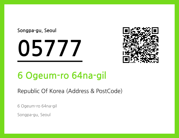 Address and Postal Code QR Code Image (CC BY 4.0)