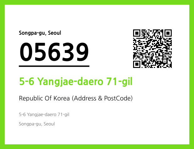 Address and Postal Code QR Code Image (CC BY 4.0)