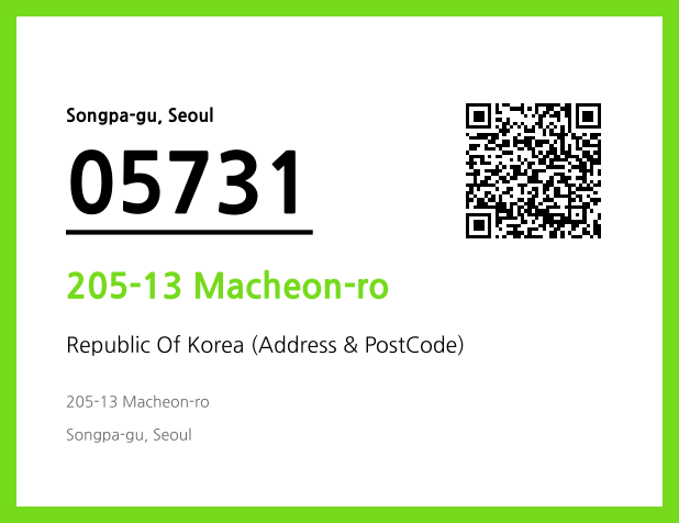 Address and Postal Code QR Code Image (CC BY 4.0)