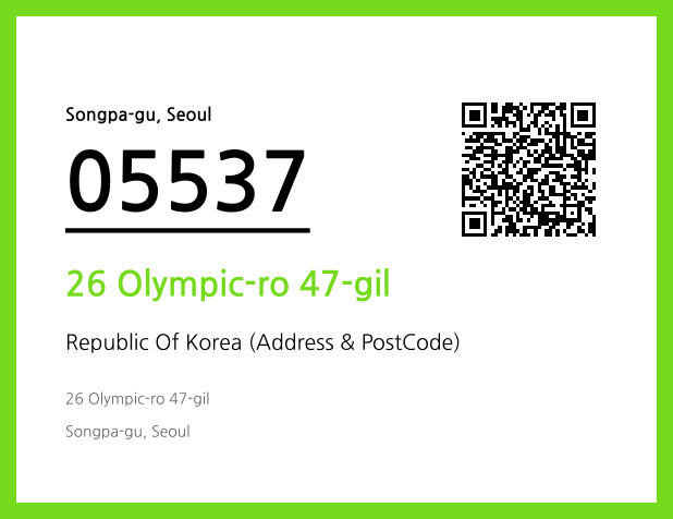 Address and Postal Code QR Code Image (CC BY 4.0)