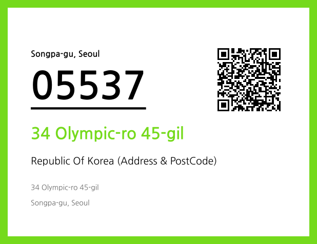 Address and Postal Code QR Code Image