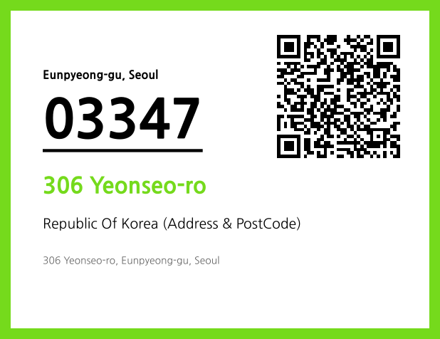 Address and Postal Code QR Code Image