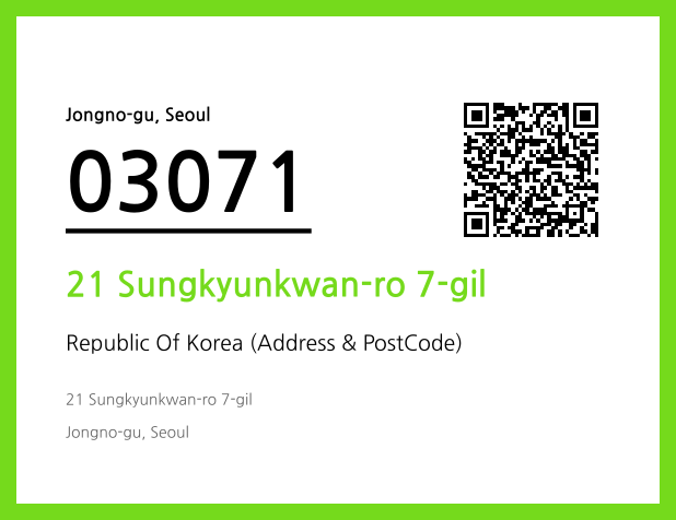 Address and Postal Code QR Code Image (CC BY 4.0)
