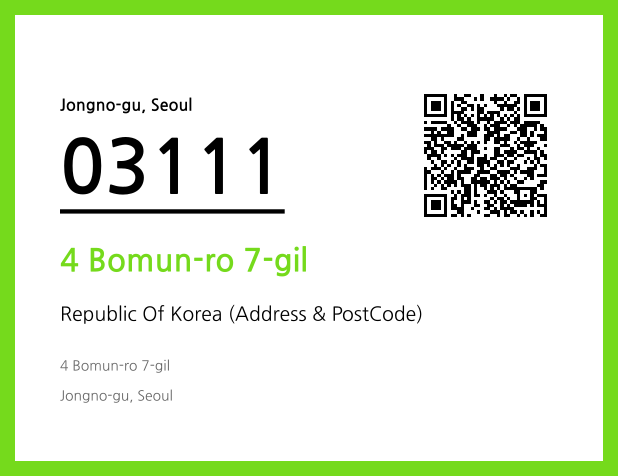 CC BY 4.0 Address and Postal Code QR Code Image (CC BY 4.0)
