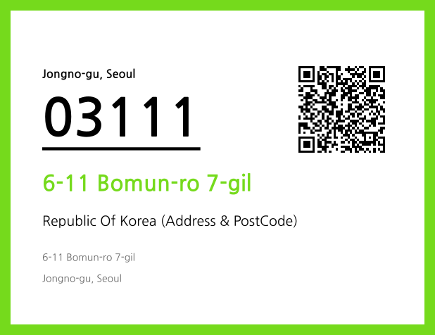 Address and Postal Code QR Code Image (CC BY 4.0)