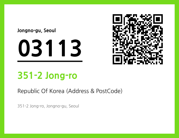 Address and Postal Code QR Code Image