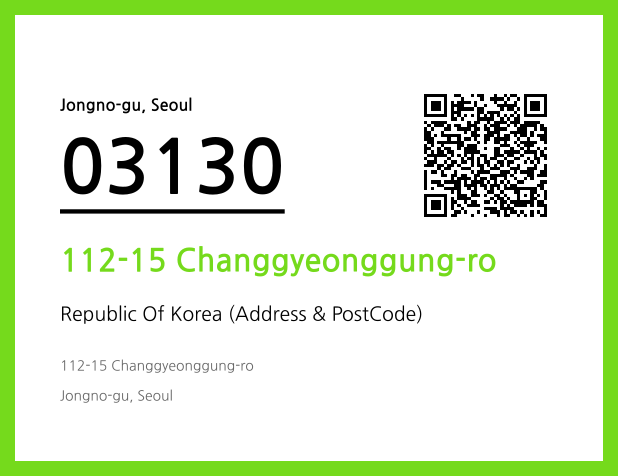 Address and Postal Code QR Code Image (CC BY 4.0)