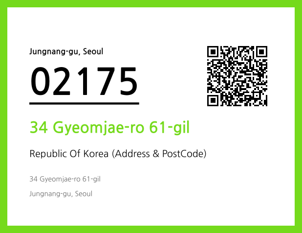 Address and Postal Code QR Code Image (CC BY 4.0)