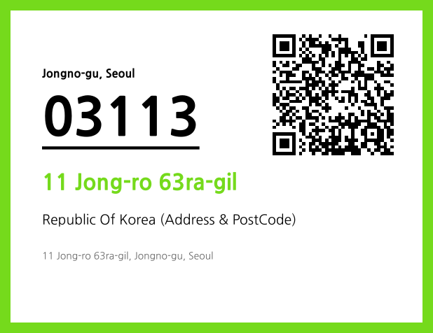 Address and Postal Code QR Code Image