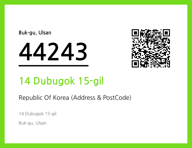 Address and Postal Code QR Code Image (CC BY 4.0)