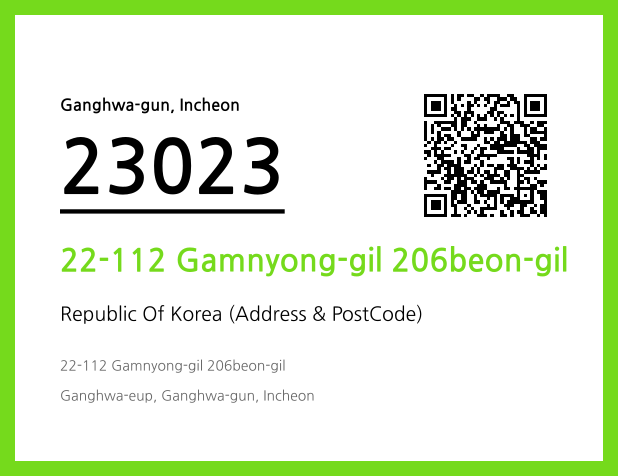 Address and Postal Code QR Code Image (CC BY 4.0)