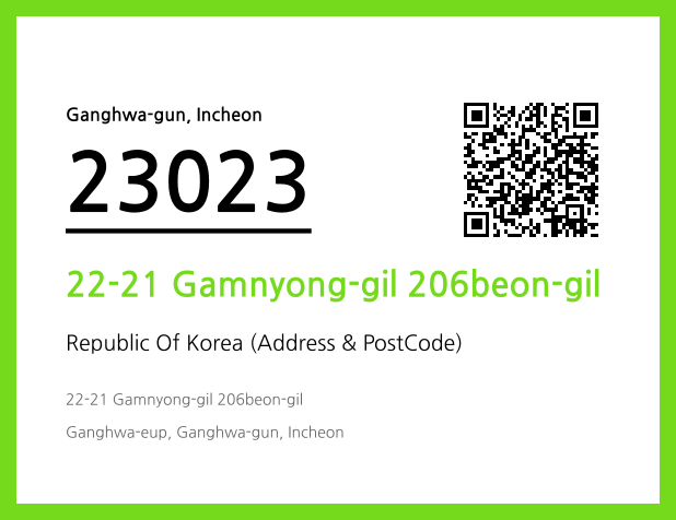 Address and Postal Code QR Code Image (CC BY 4.0)
