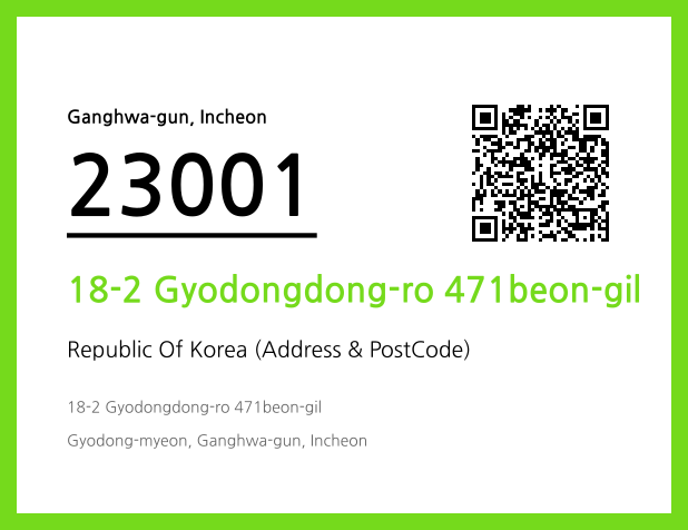 Address and Postal Code QR Code Image (CC BY 4.0)