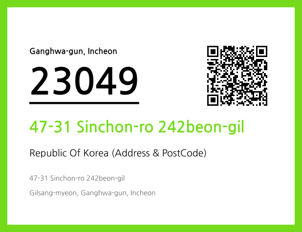CC BY 4.0 Address and Postal Code QR Code Image (CC BY 4.0)