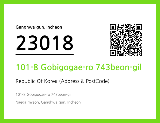 Address and Postal Code QR Code Image (CC BY 4.0)