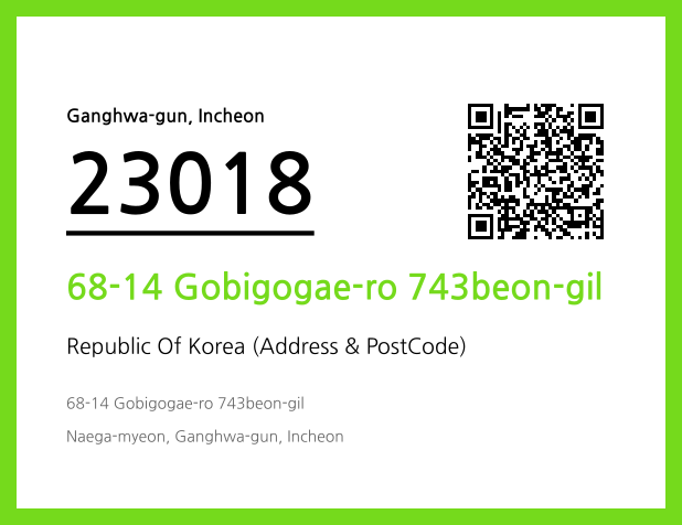 CC BY 4.0 Address and Postal Code QR Code Image (CC BY 4.0)