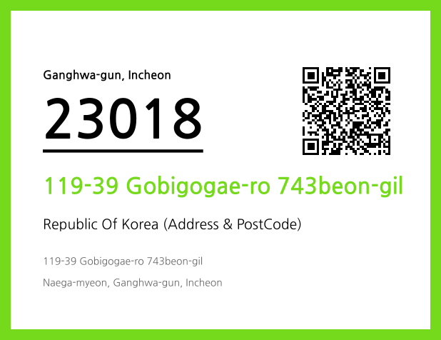 Address and Postal Code QR Code Image (CC BY 4.0)