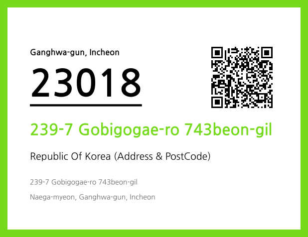 Address and Postal Code QR Code Image (CC BY 4.0)