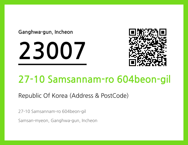 CC BY 4.0 Address and Postal Code QR Code Image (CC BY 4.0)