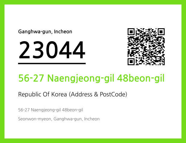 Address and Postal Code QR Code Image (CC BY 4.0)