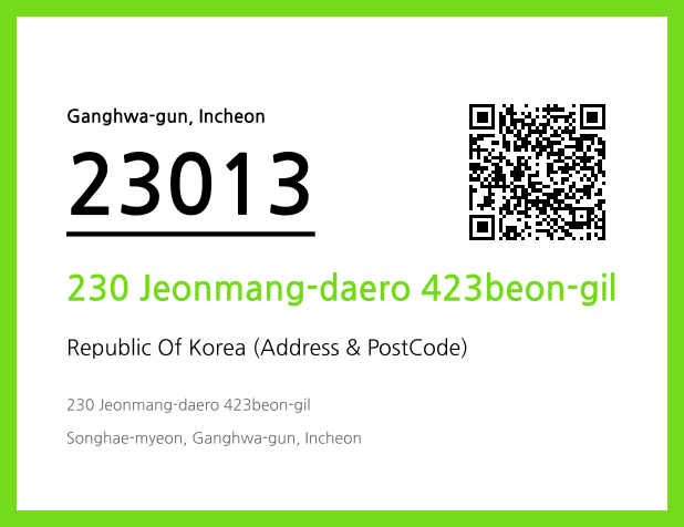 Address and Postal Code QR Code Image (CC BY 4.0)