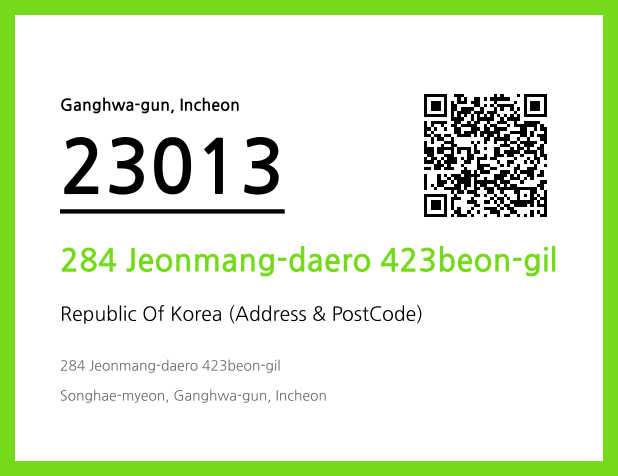 Address and Postal Code QR Code Image (CC BY 4.0)