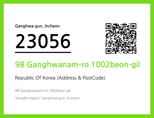 Address and Postal Code QR Code Image (CC BY 4.0)