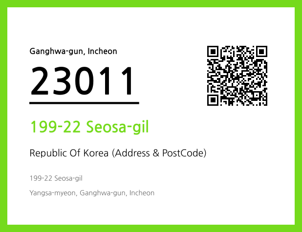 Address and Postal Code QR Code Image (CC BY 4.0)