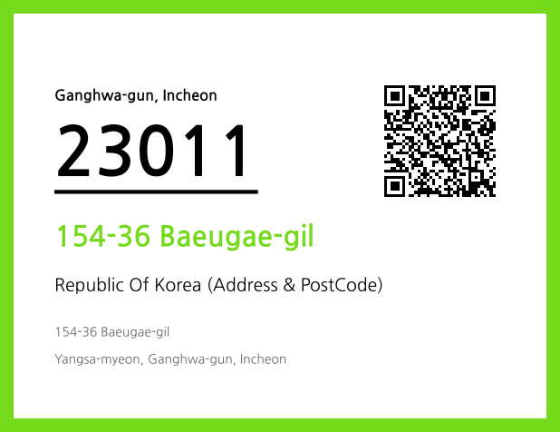 Address and Postal Code QR Code Image (CC BY 4.0)