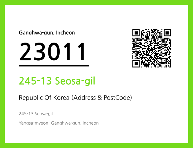 Address and Postal Code QR Code Image (CC BY 4.0)