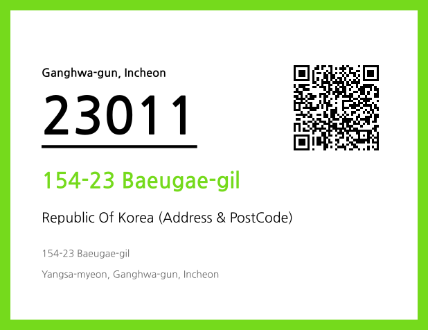 Address and Postal Code QR Code Image (CC BY 4.0)