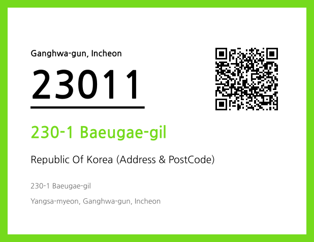 Address and Postal Code QR Code Image (CC BY 4.0)