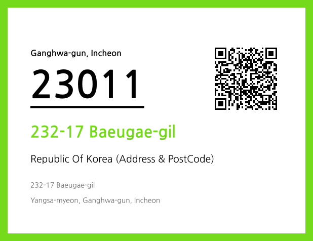 Address and Postal Code QR Code Image (CC BY 4.0)