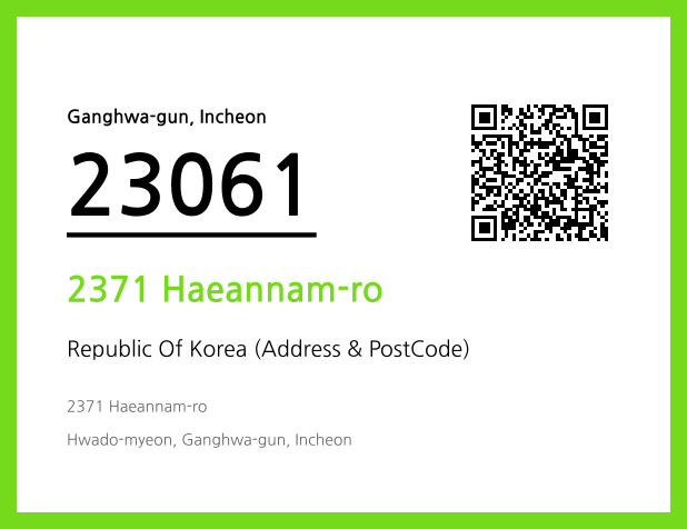 Address and Postal Code QR Code Image (CC BY 4.0)
