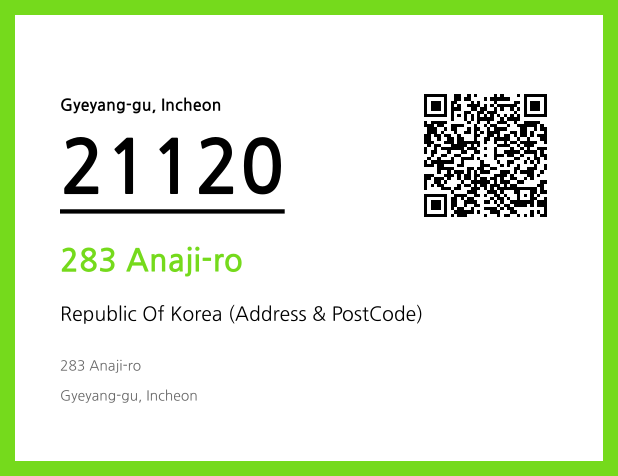 Address and Postal Code QR Code Image (CC BY 4.0)