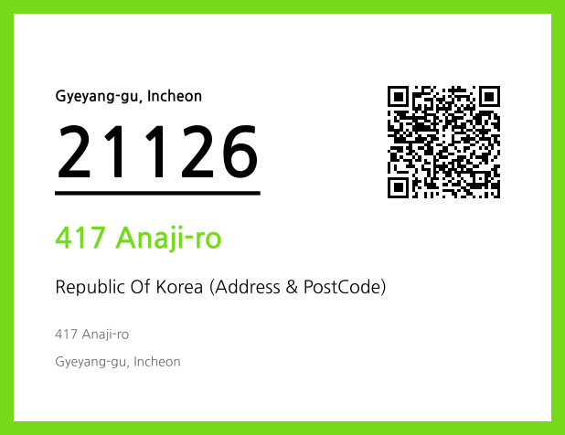Address and Postal Code QR Code Image (CC BY 4.0)