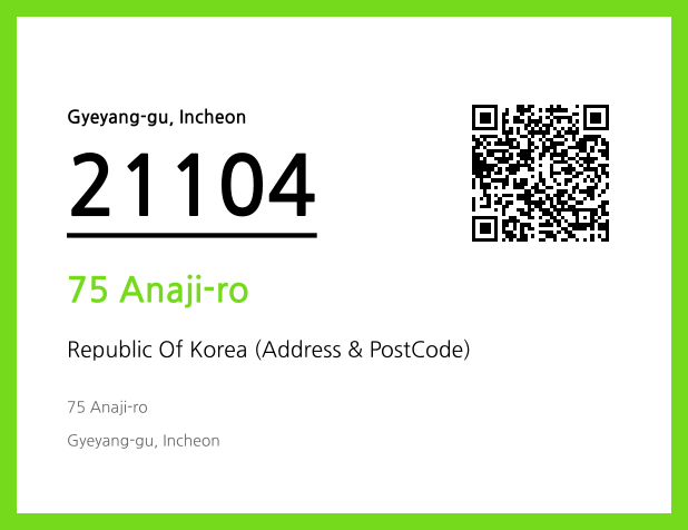 Address and Postal Code QR Code Image (CC BY 4.0)