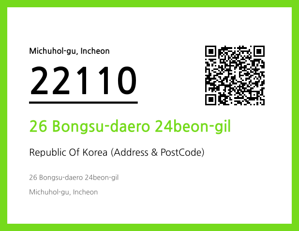 Address and Postal Code QR Code Image (CC BY 4.0)