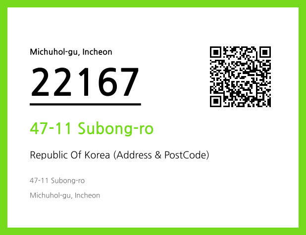CC BY 4.0 Address and Postal Code QR Code Image (CC BY 4.0)
