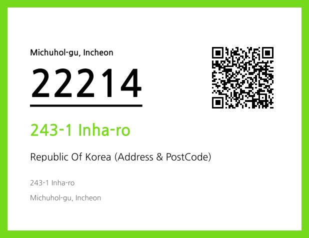 Address and Postal Code QR Code Image (CC BY 4.0)
