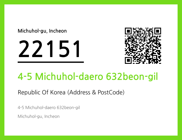 Address and Postal Code QR Code Image (CC BY 4.0)