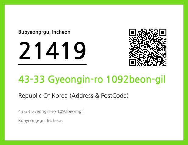 Address and Postal Code QR Code Image (CC BY 4.0)