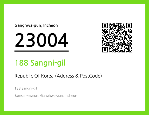 Address and Postal Code QR Code Image (CC BY 4.0)