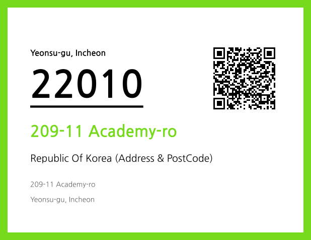 Address and Postal Code QR Code Image (CC BY 4.0)