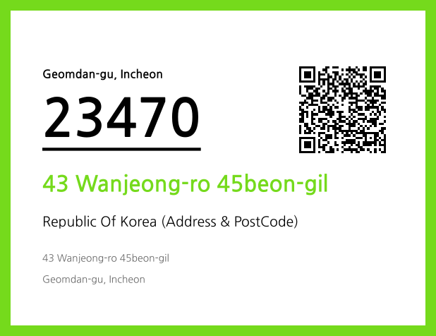 Address and Postal Code QR Code Image (CC BY 4.0)