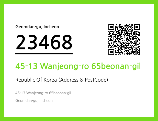 CC BY 4.0 Address and Postal Code QR Code Image (CC BY 4.0)