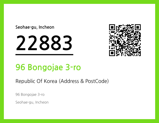 Address and Postal Code QR Code Image (CC BY 4.0)