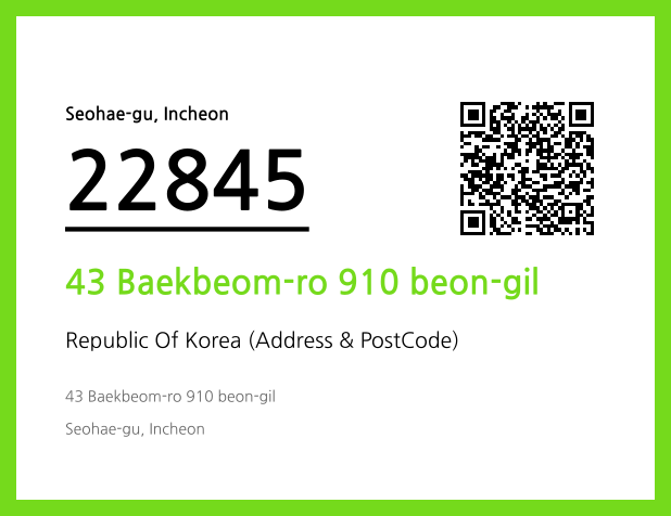 CC BY 4.0 Address and Postal Code QR Code Image (CC BY 4.0)